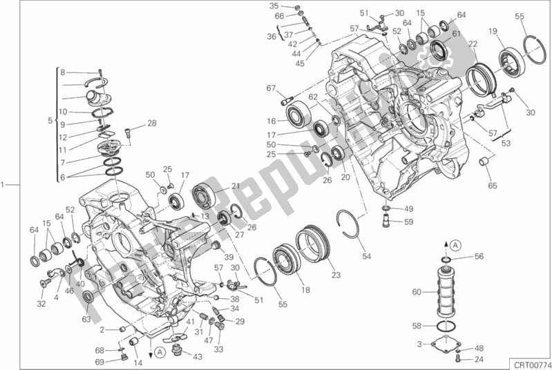 Todas las partes para 010 - Pareja De Semicárter de Ducati Multistrada 1260 S Touring USA 2018